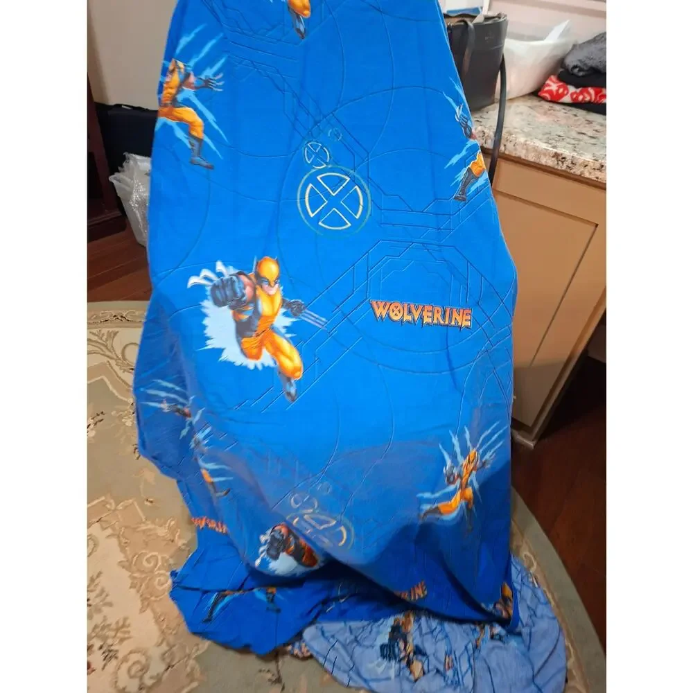 Vintage Marvel Wolverine Twin Bed Sheet Fitted and Flat